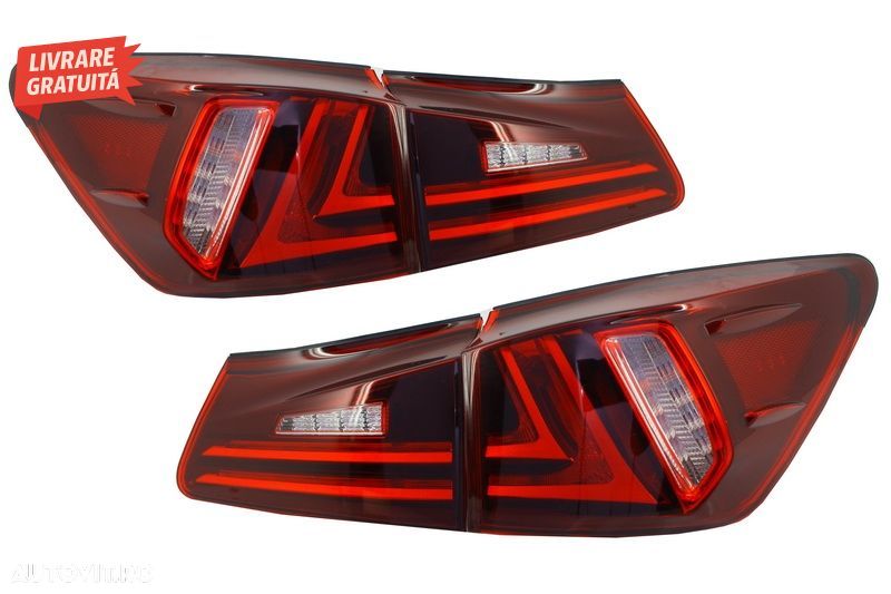 Stopuri LED LEXUS IS XE20 (2005-2012) Light Bar Facelift New XE30 Design Rosu Clar- livrare gratuita - 3