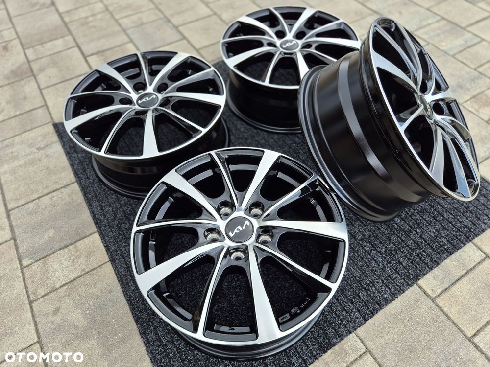 KIA 16 " Felgi Nowe 5x114,3 Ceed Cerato Soul Pro Cee'd alufelgi Czarny / Poler - 4