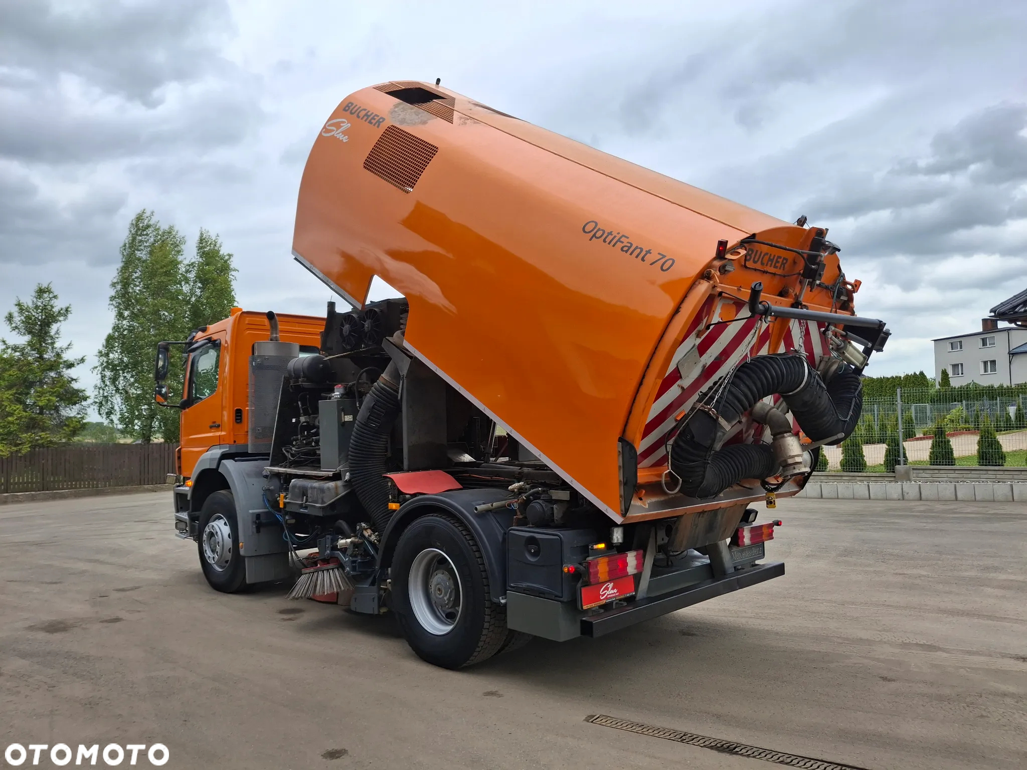 Mercedes-Benz Axor 1823 Zamiatarka Bucher Optifant 70 Szczotki Lewa Prawa Strona 2 Silniki Rura Do Liści Odchwaszczarka - 14