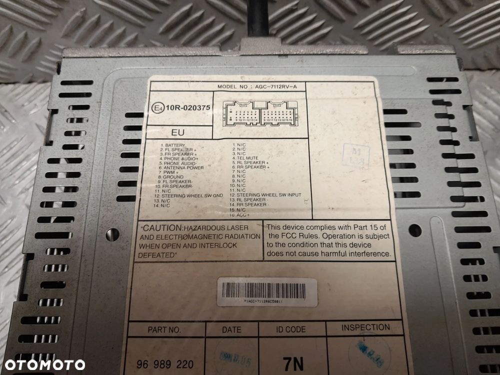 CHEVROLET AVEO T255 RADIO CD FABRYCZNE AUX 96989220 - 6