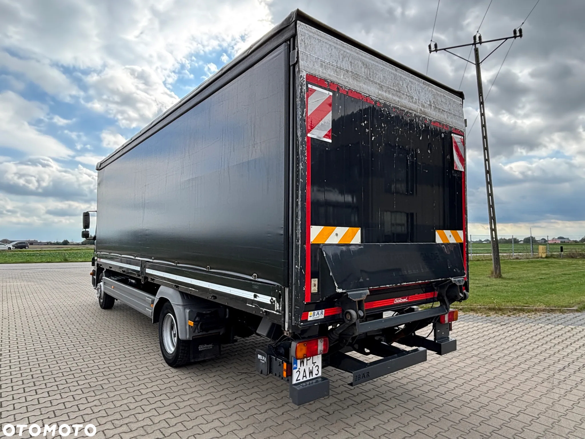 Mercedes-Benz ATEGO 1224 firanka, plandeka, burty aluminiowe, winda, do zabudowy (laweta, kontener, izoterma, wywrotka) - 11
