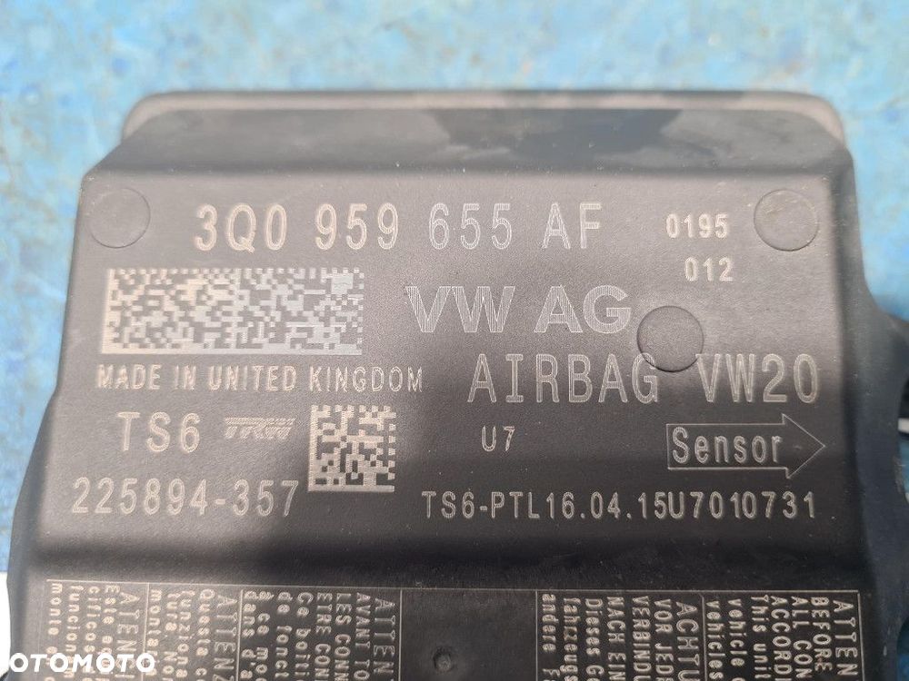 VOLKSWAGEN PASSAT B8 STEROWNIK SRS AIRBAG X 3Q0959655AF LI7F CUAA - 2