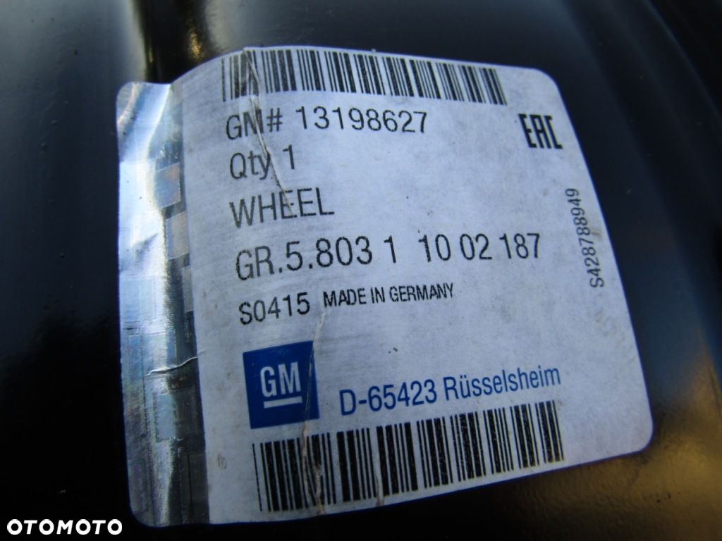 1x Felga 16 Strukturalna Opel Astra H Vectra B Zafira C Meriva A 5x110 ET39 - 6
