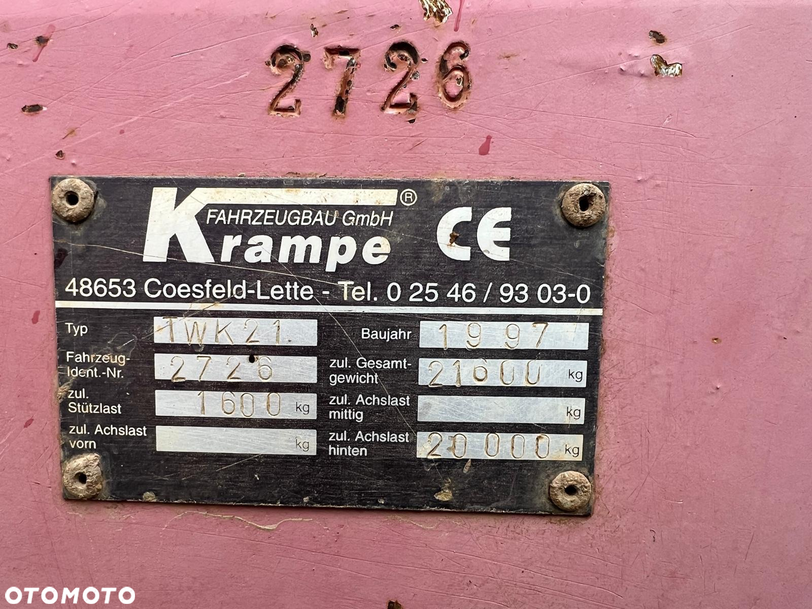 Inny Krampe TWK21 Przyczepa rolnicza Tandem - 9