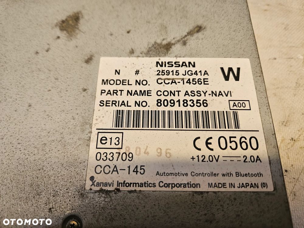 Nissan Qashqai J10 Czytnik Nawigacji 25915 JG40A - 2