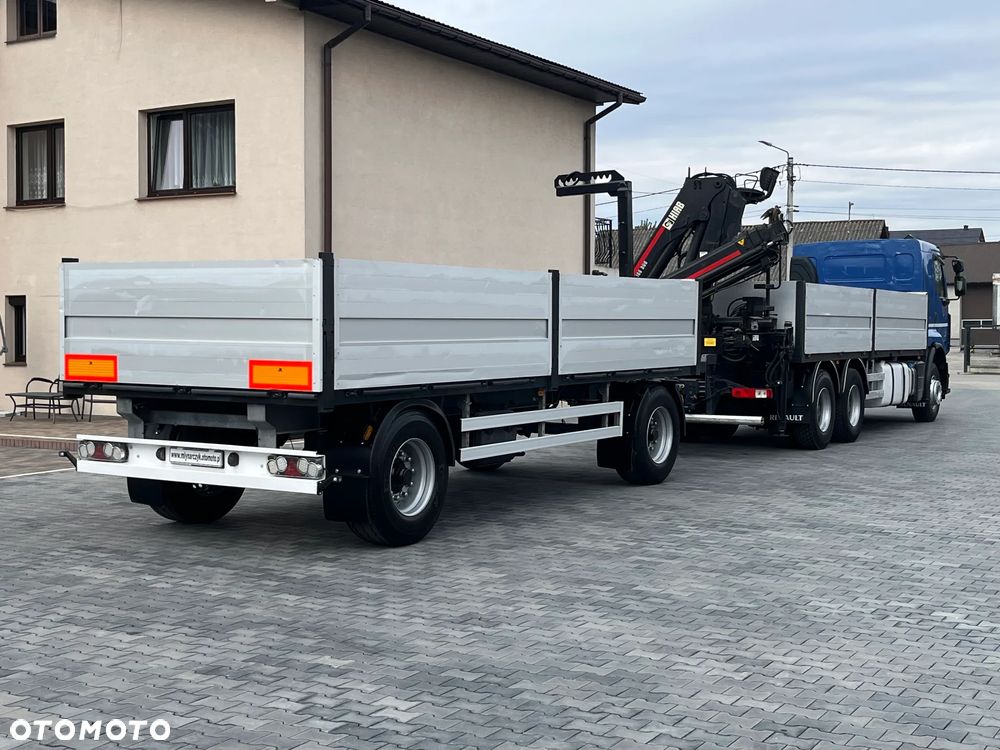 Renault ZESTAW- PREMIUM LANDER 460DXI / 6X4/ HDS HIAB 166 B-3 DUO- 12,5m / NOWE OPONY + PRZYCZEPA GNIOTPOL - 6