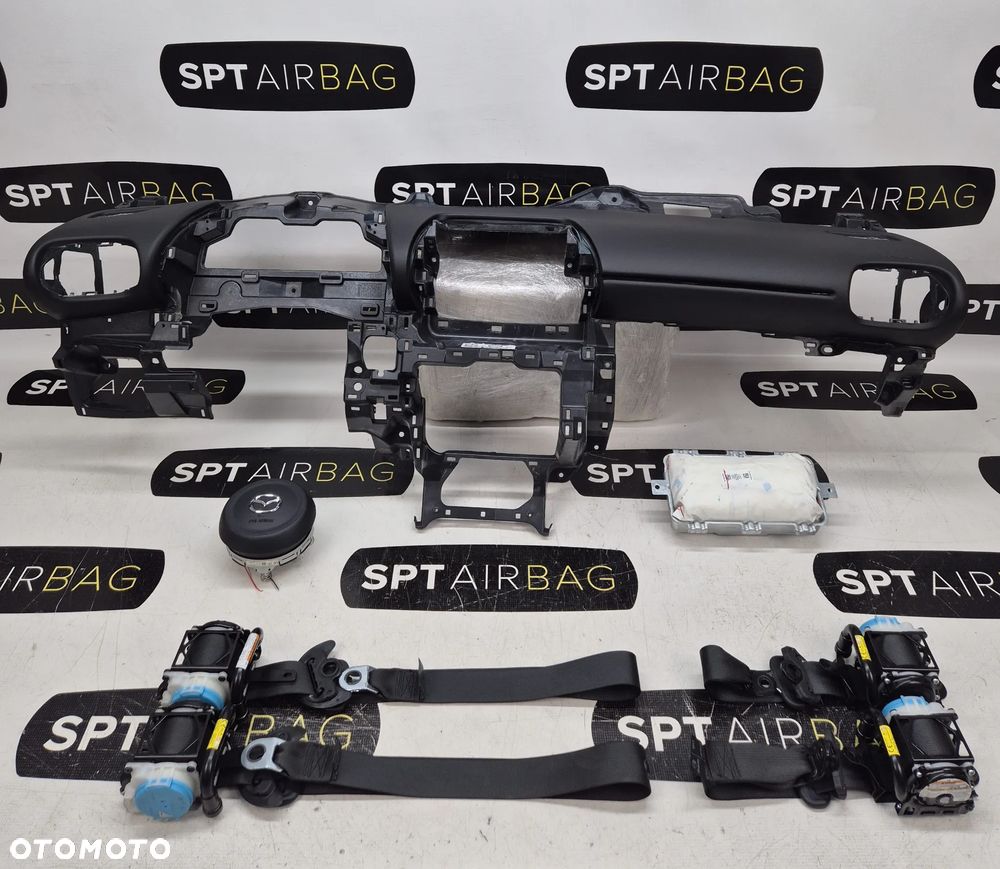 MAZDA II 2 KOKPIT DESKA KONSOLA PULPIT PODUSZKA AIRBAG AIR BAG PASY KIT SET - 2