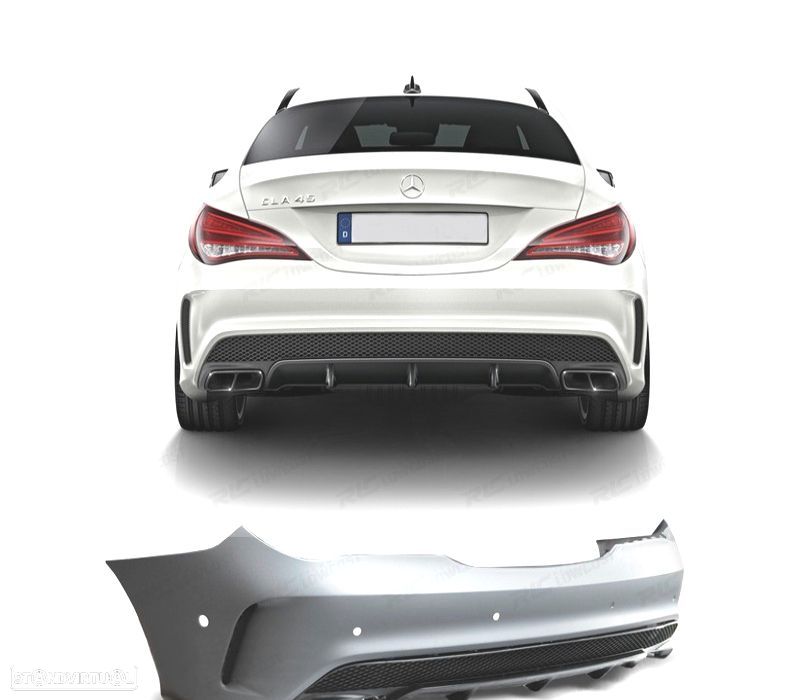 PARACHOQUES TRASEIRO MERCEDES CLA C117 LOOK AMG CLA45 - 1