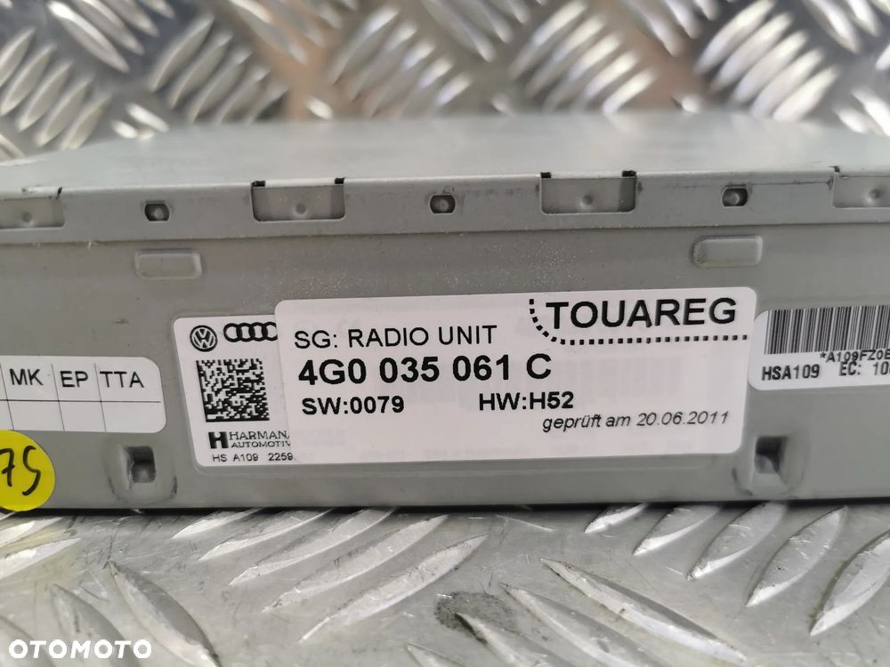 VW TOUAREG 7P 10-18R RADIO TUNER RADIOWY 4G0035061C 4G0035061 C - 3