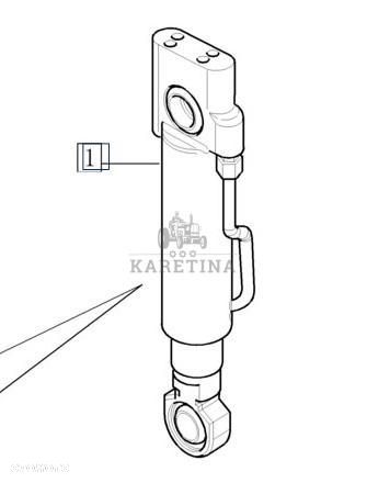 New Holland T7000 T7030 Siłownik Hydrauliczny CZĘŚCI 87644387 87648501 - 1