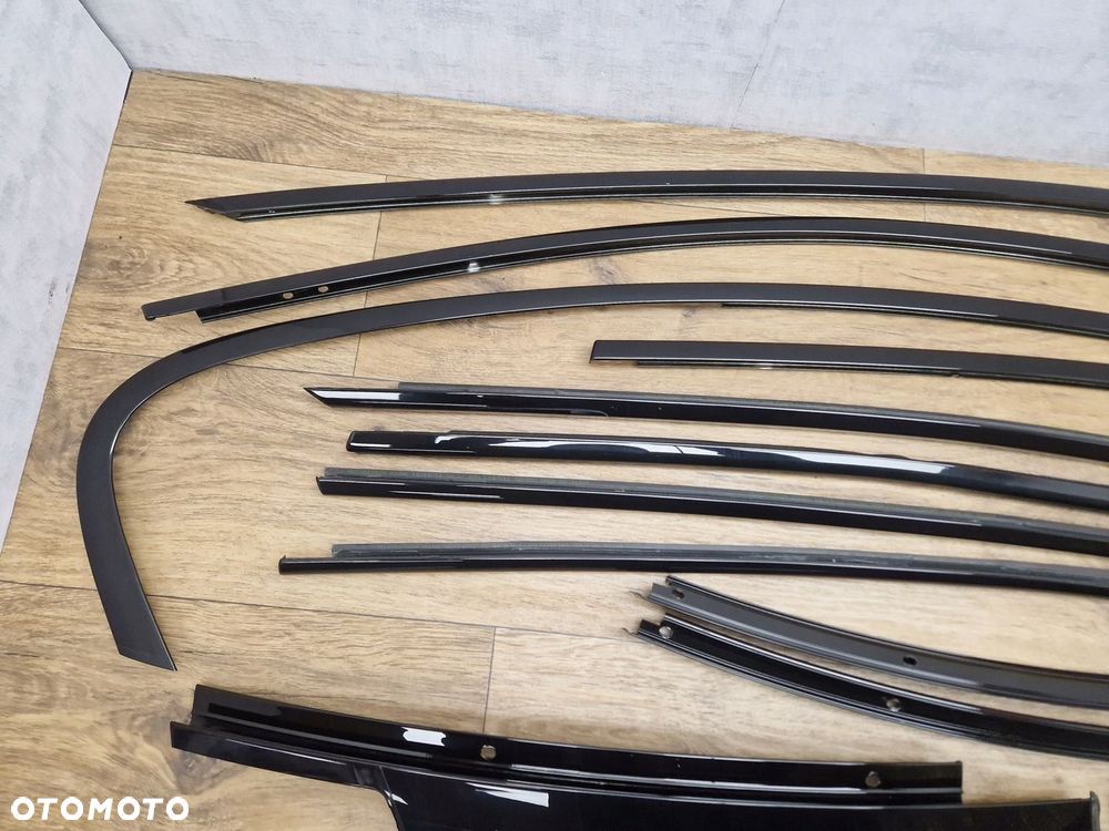 BMW 5 F10 LISTWY SHADOWLINE CZARNY WYSOKI POŁYSK M-PAKIET KOMPLETNY ZESTAW - 4