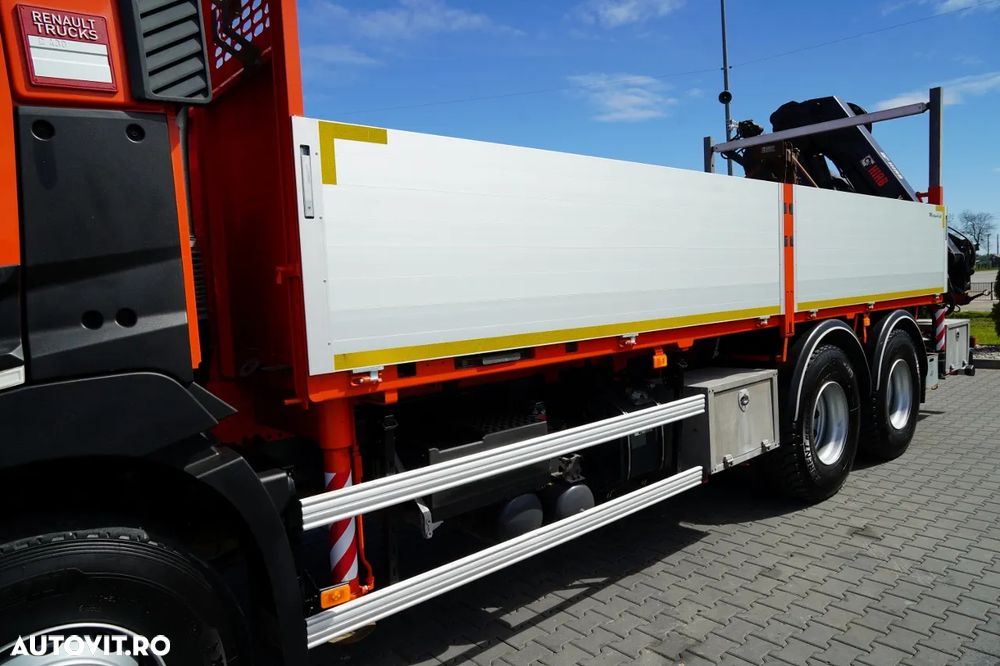 Renault C 430 / 6x4 / LIVRARE 6.2 M + CUPTOR HIAB X-DUO 188 / EXTENSIE 15 M / RADIOCOMANDĂ / FURCĂ / ROTATOARE - 18