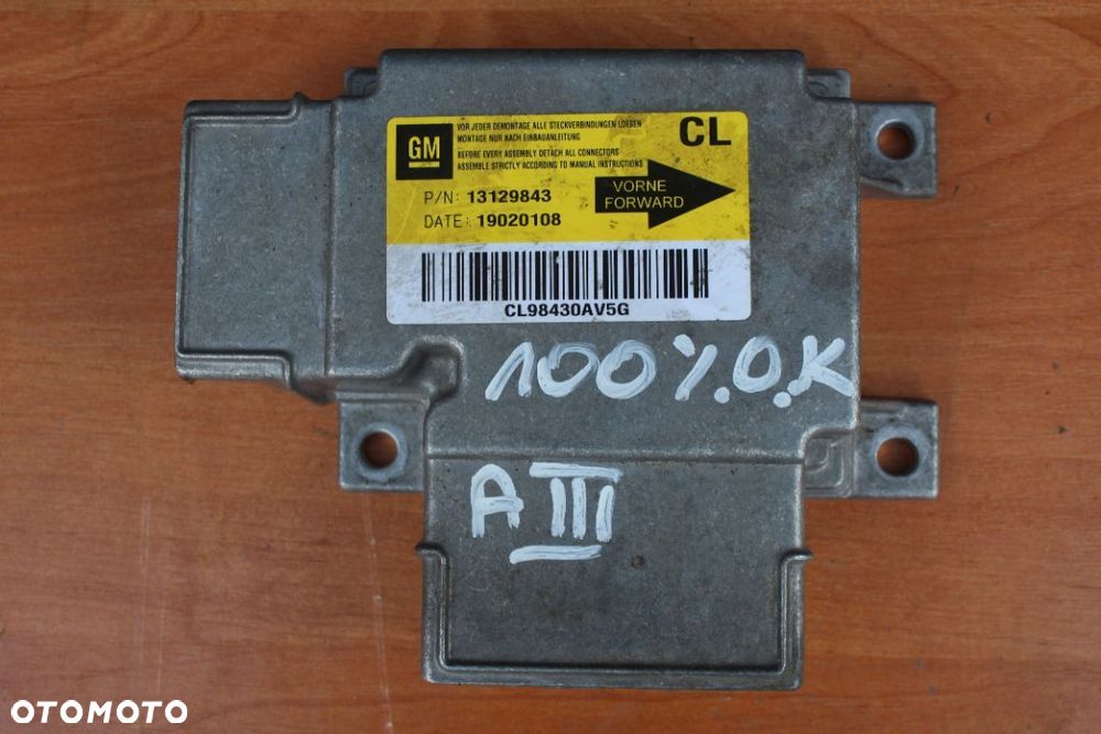 MODUŁ SENSOR PODUSZEK OPEL VECTRA C SIGNUM 13129843