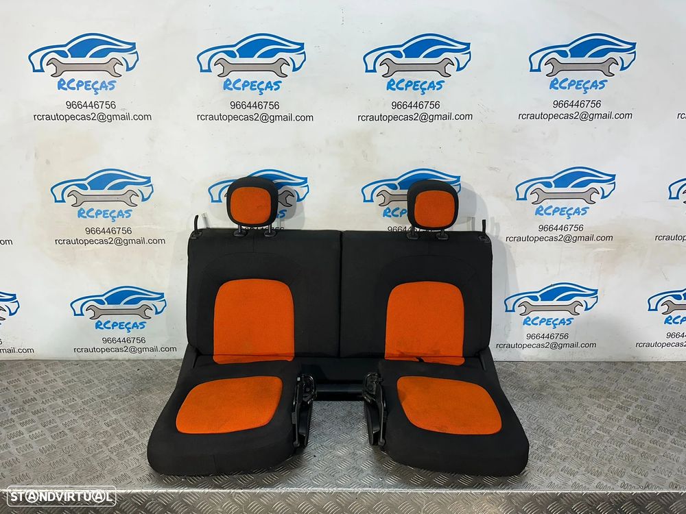 .Conjunto Bancos  Smart Forfour 453  Frente Frontal Tras Traseiro Tecido Laranja 2014 - 2019 - 8