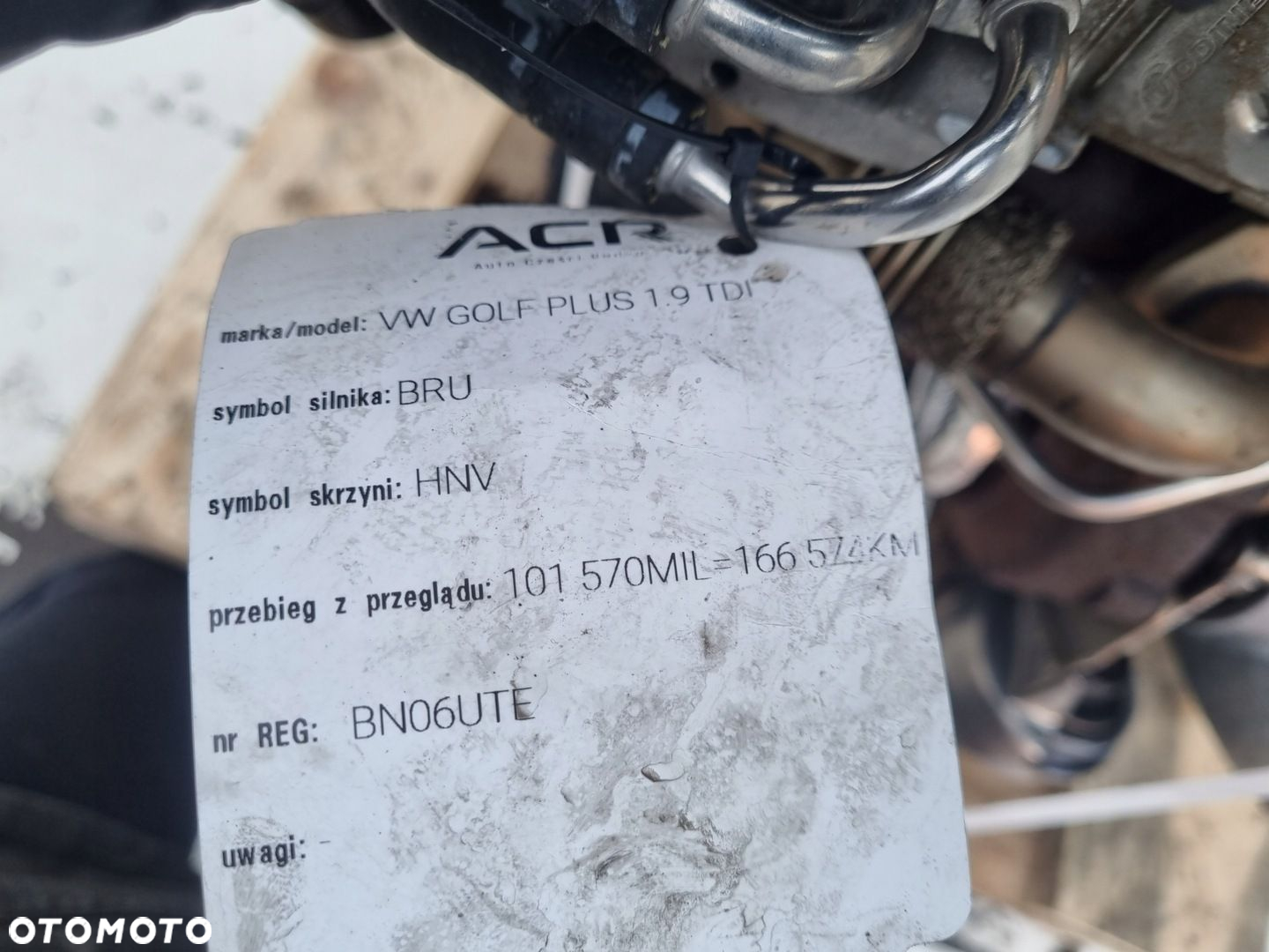 SILNIK KOMPLET VW Golf V 1.9 TDI 90KM udokumentowane 166tyś BRU - 11