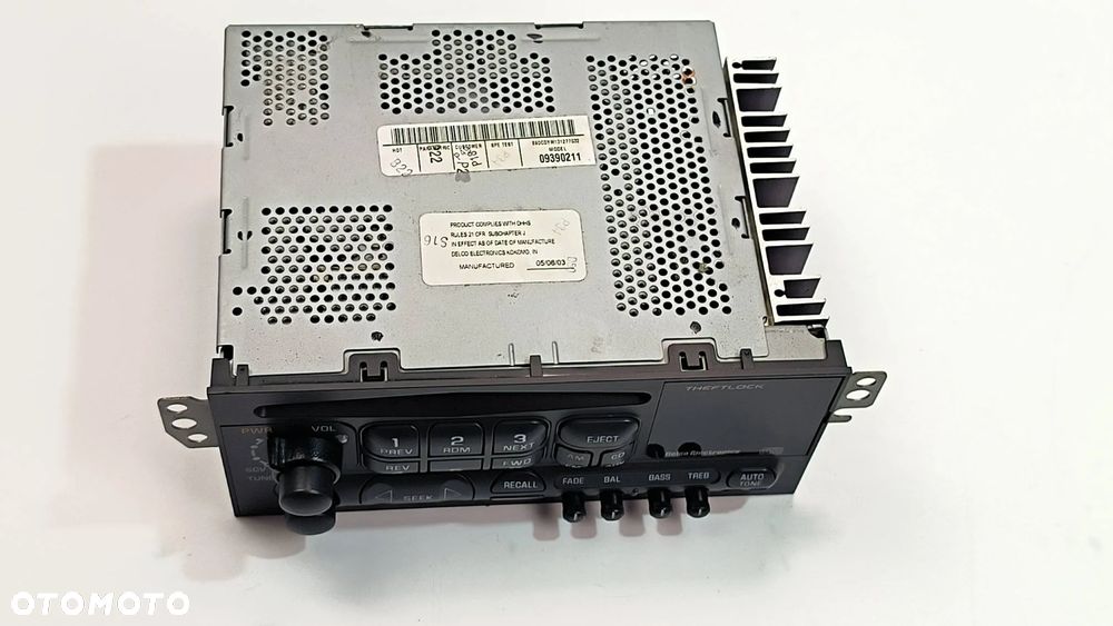 Radio panel 09390211 DELCO Chevrolet Corvette C5 Coupe 2003r. Z06 Benzyna 5,7 B - 2