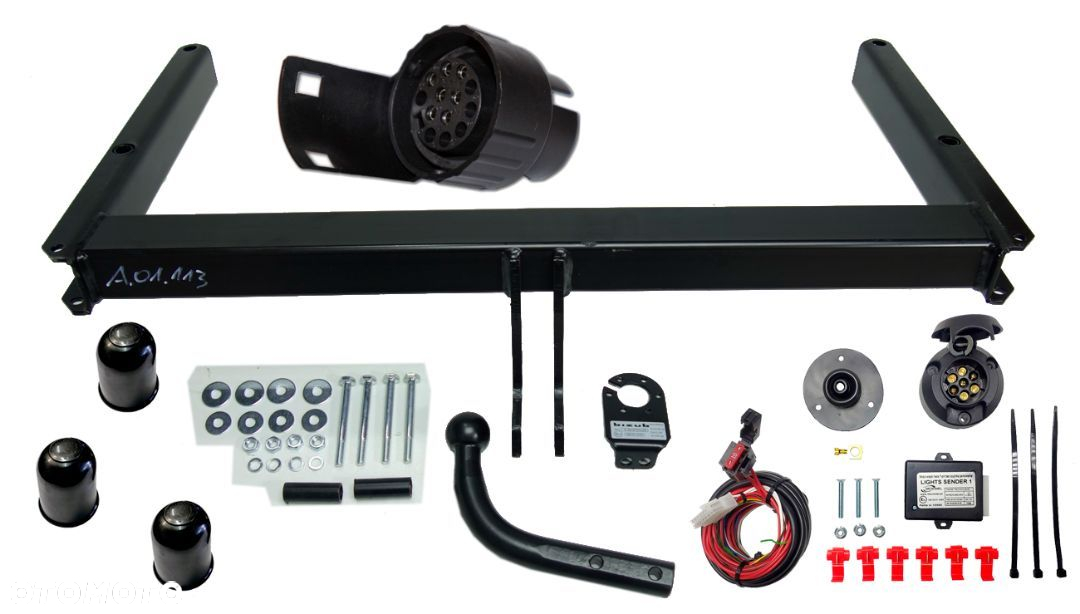 HAK HOLOWNICZY + MODUŁ +WIĄZKA + GNIAZDO 7PIN + ADAPTER 7/13P AUDI A5 COUPE 8T 2007-2015 - 11