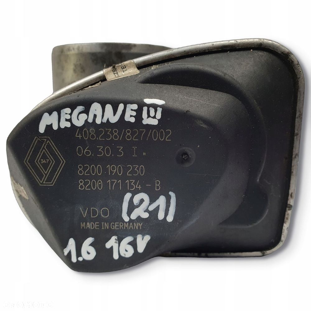 PRZEPUSTNICA Renault Clio Megane III 1.6 16V 8200190230 8200171134B - 9