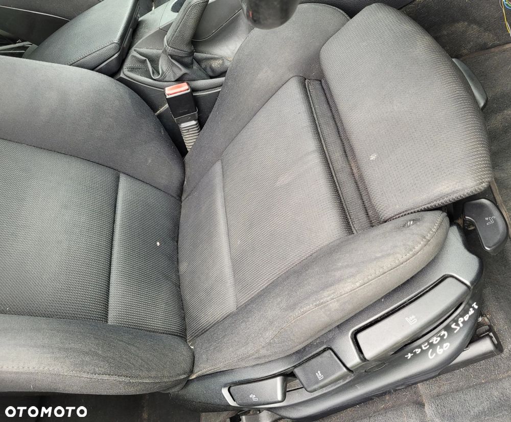FOTEL LEWY PRAWY PRZÓD PRZDNI KOMPLET BMW X3 E83 SPORT MATERIAŁOWE C60 - 7