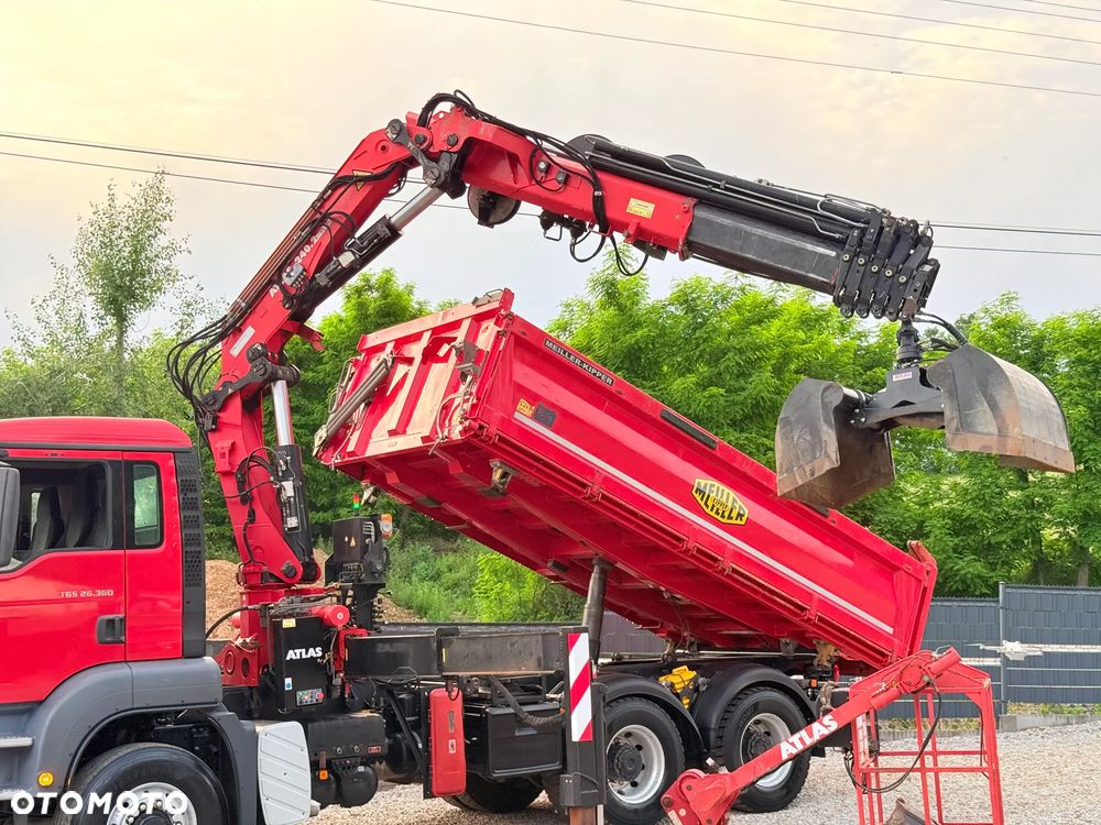 MAN * TGS 26.360 MAN * HDS Kran ATLAS 240.02 * Napęd 6X6 * Kiper Wywrotka Meiller * Kosz Łyżka * Energetyka * - 21