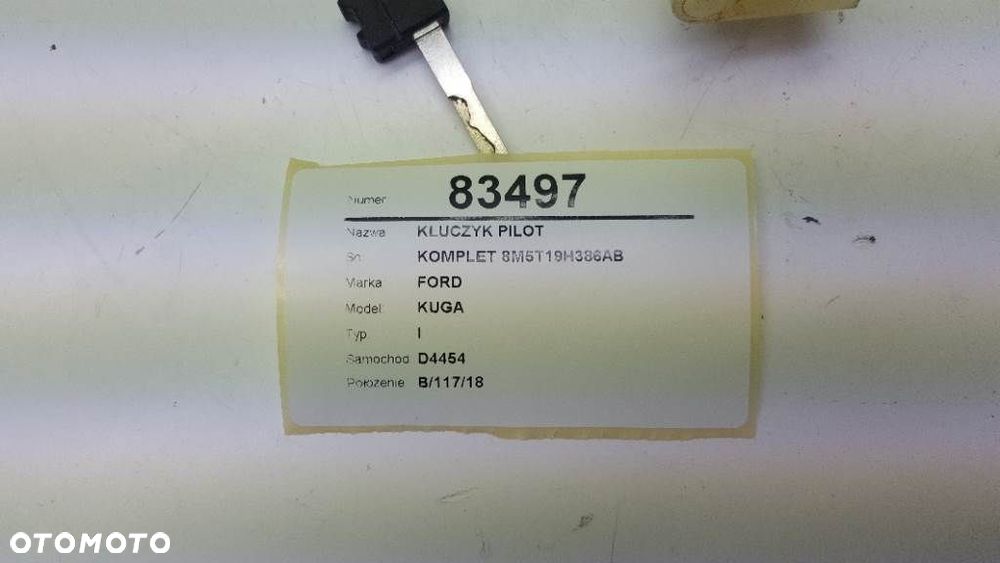 KLUCZYK WKŁADKA STACYJKA 8M5T-19H386-AB KUGA MK1 - 6