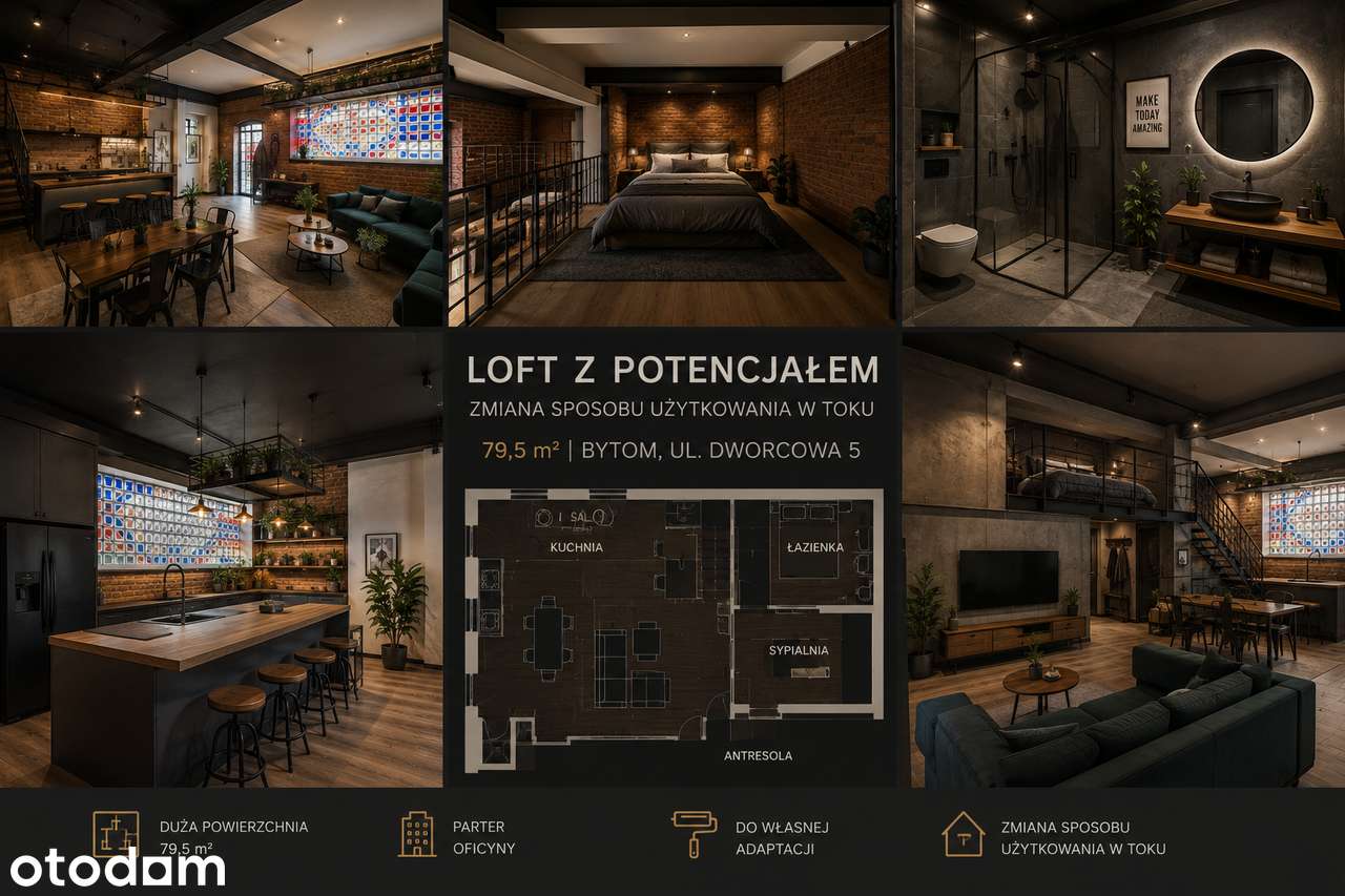 Loft 79,5 m² | Centrum Bytomia | Idealna inwestycja