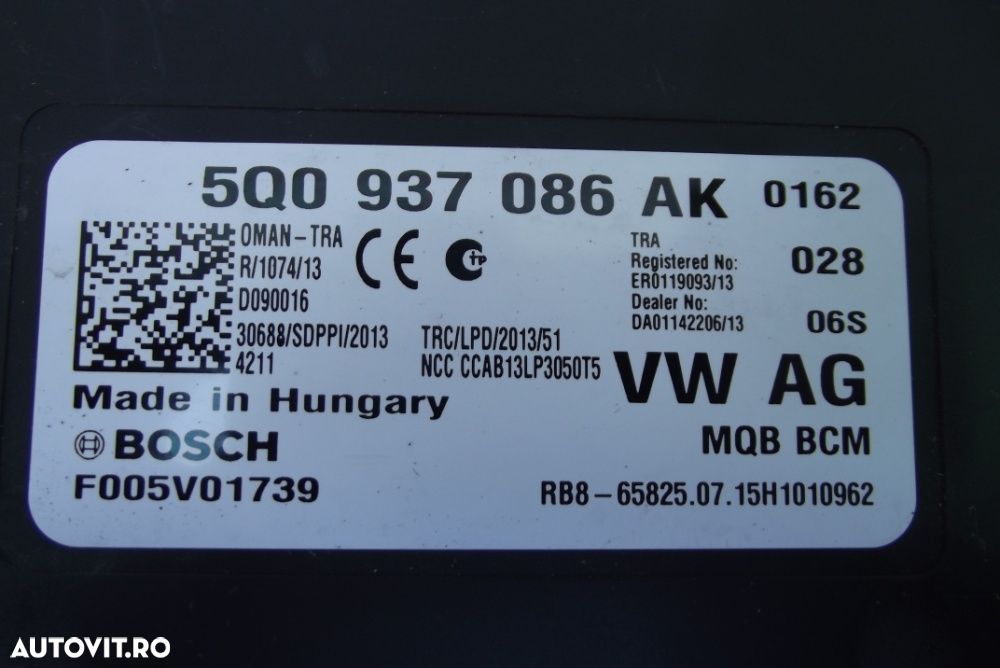 Modul confort VW Golf 7 Modul BCM control VW Golf 7 dezmembrez Golf 7 - 1