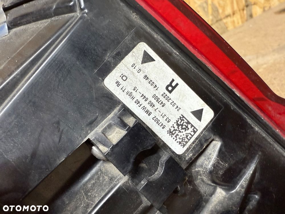 BMW 1 F40 LAMPA PRAWY TYŁ 7450644 EUROPA ORYGINAŁ - 3