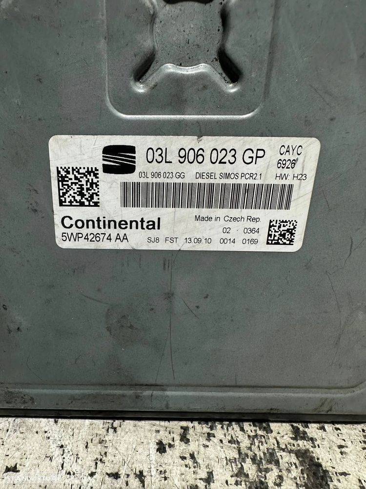 .Centralina Motor Original Continental Seat Leon CAY CAYC 1.6 TDi 03L906023GP 5WP42674AA PCR2.1 2009-2013 - 8