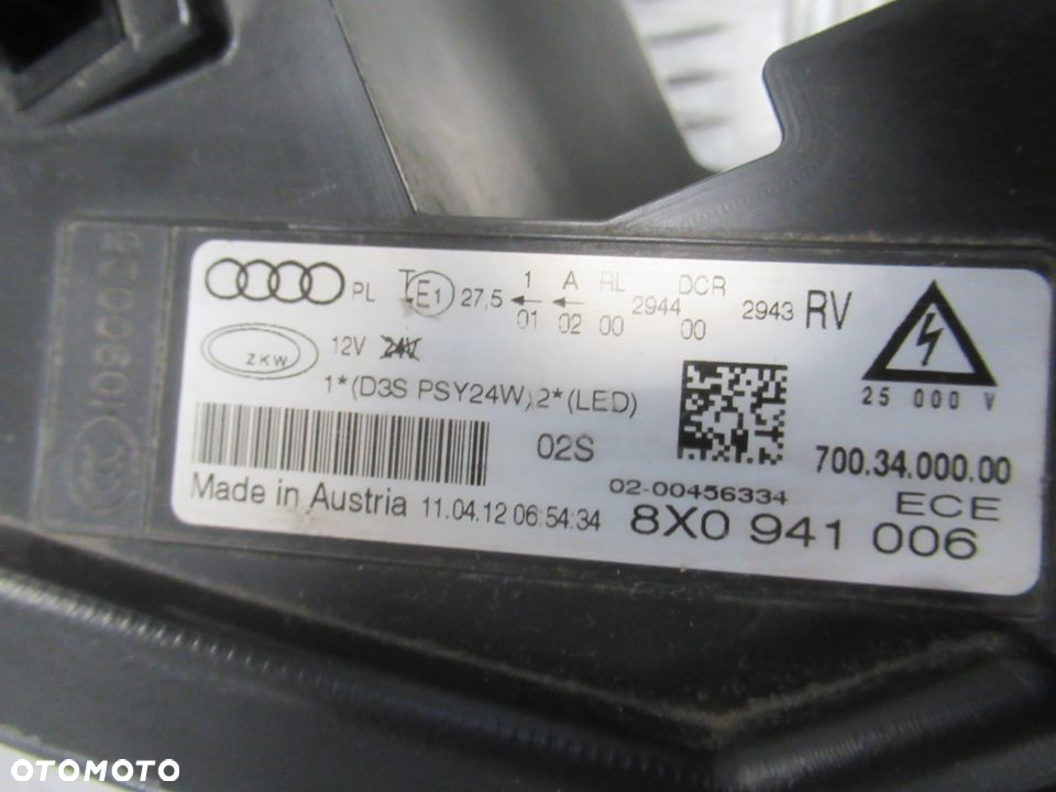 LAMPA PRZÓD PRZEDNIA PRAWA AUDI A1 XENON 2010-2014 rok - 14