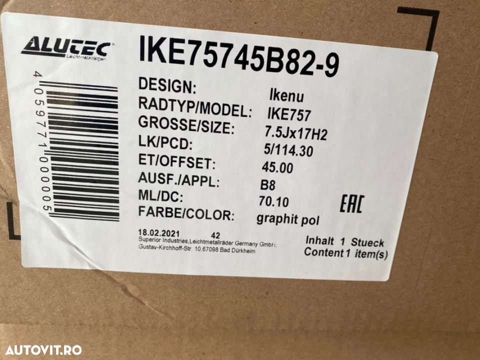 vand jante aliaj 5x114,3 pe 17” Alutec noi biclopre - 3