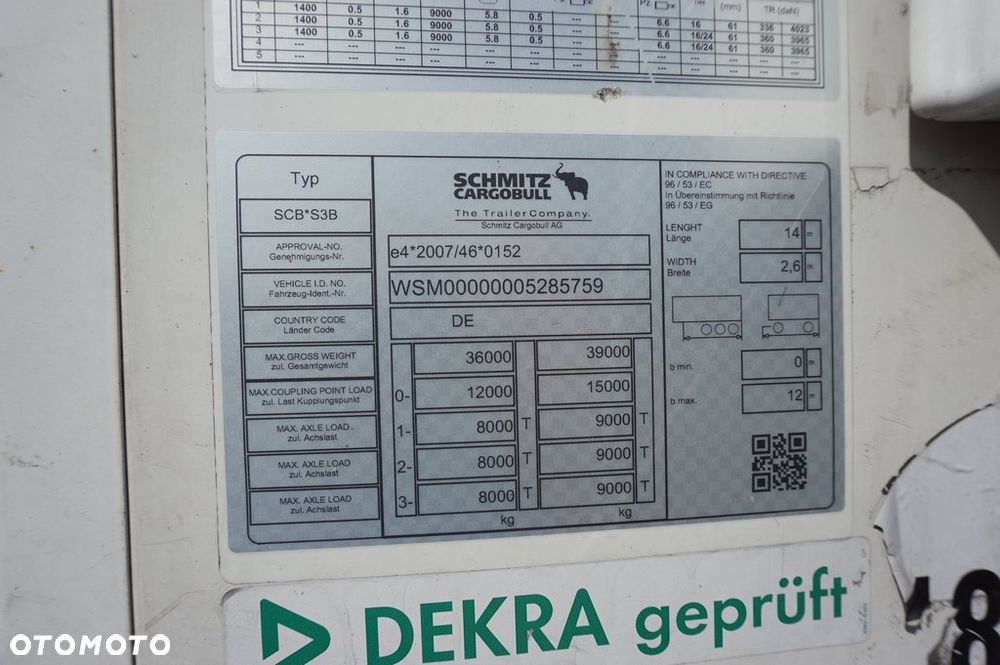 Schmitz Cargobull CHŁODNIA DOPPEL-STOCK LED FELGI ALUMINIOWE ALCOA DRP * 2022 * - 19