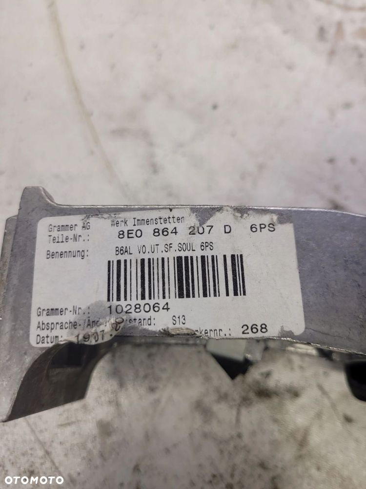 PODŁOKIETNIK PRZÓD AUDI A4 B6 B7 WELUR 8E0864207D - 7