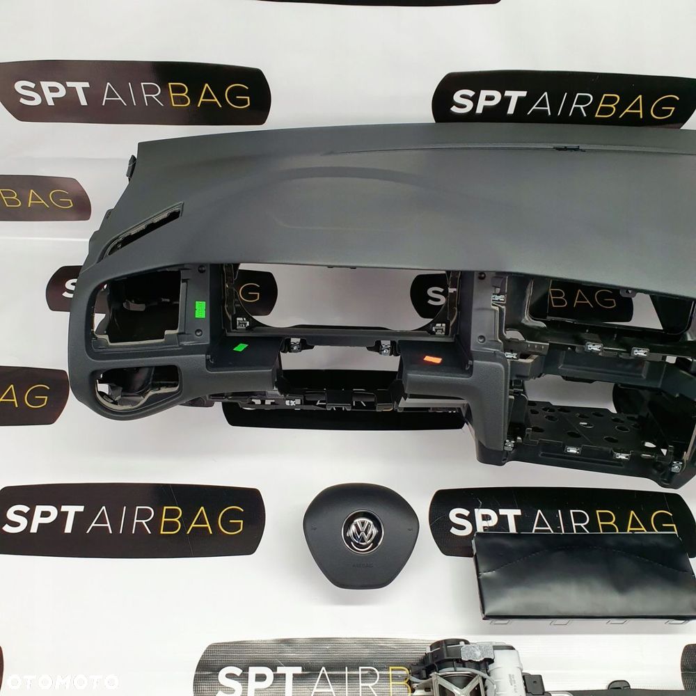 VW GOLF VII 7 DESKA ROZDZIELCZA KONSOLA KOKPIT PULPIT PODUSZKI AIRBAG AIR BAG PASY KIT SET - 2