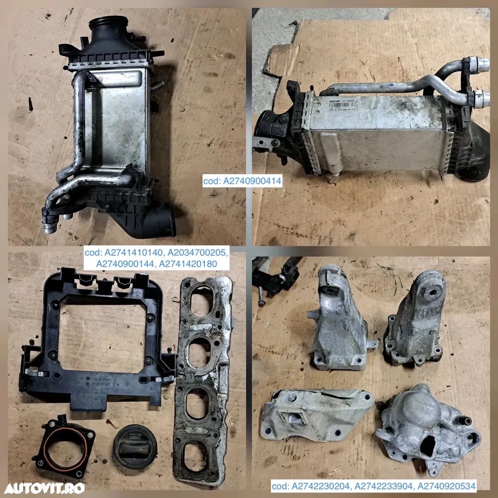 Anexe motor mercedes 274 benzina W212 pompa de apa galerie admisie alternator electromotor rampa injectoare pompa inalta presiune compresor instalatie electrica motor - 10
