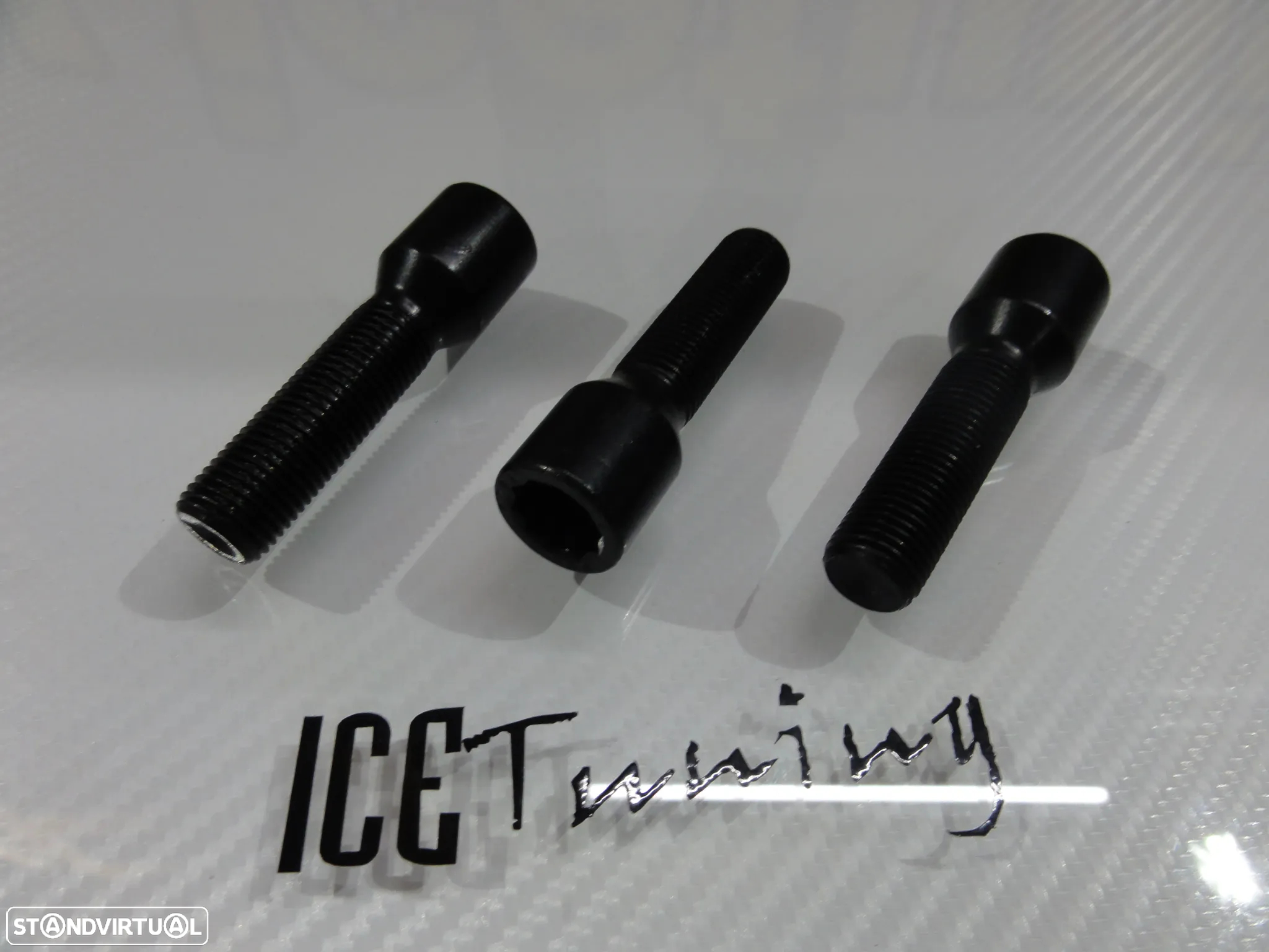 Pernos em preto ou cinza Cônicos de aperto interior Para Espaçadores Até 20mm disponível em 12 x 1.25 / 12 x 1,5 / 14 x 1,25 / 14 x 1,50 - 2