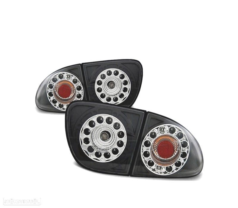 FAROLINS TRASEIROS LED SEAT LEON 1M 99-05 PRETO - 1