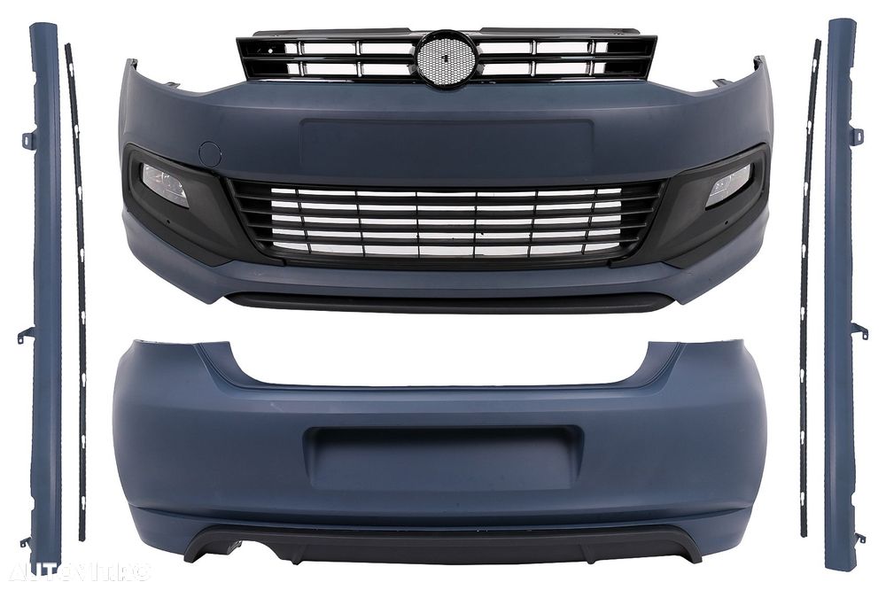 Pachet Exterior Complet compatibil cu VW Polo 6R 6C (2010-2017) R-Line - 1