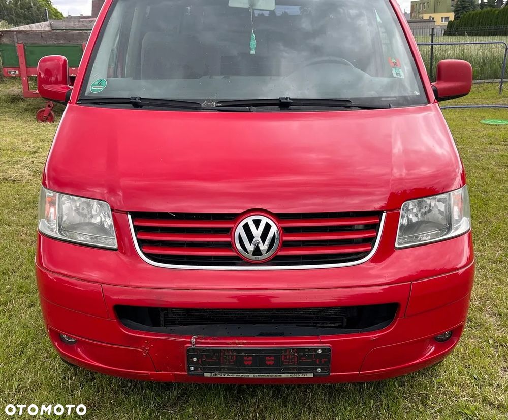 Przód kompletny 1.9 2.5 TDI czerwony LY3D zderzak lampy maska pas przedni chłodnica błotnik VW T5 CARAVELLE DOKA MULTIVAN TRANSPORTER - 1