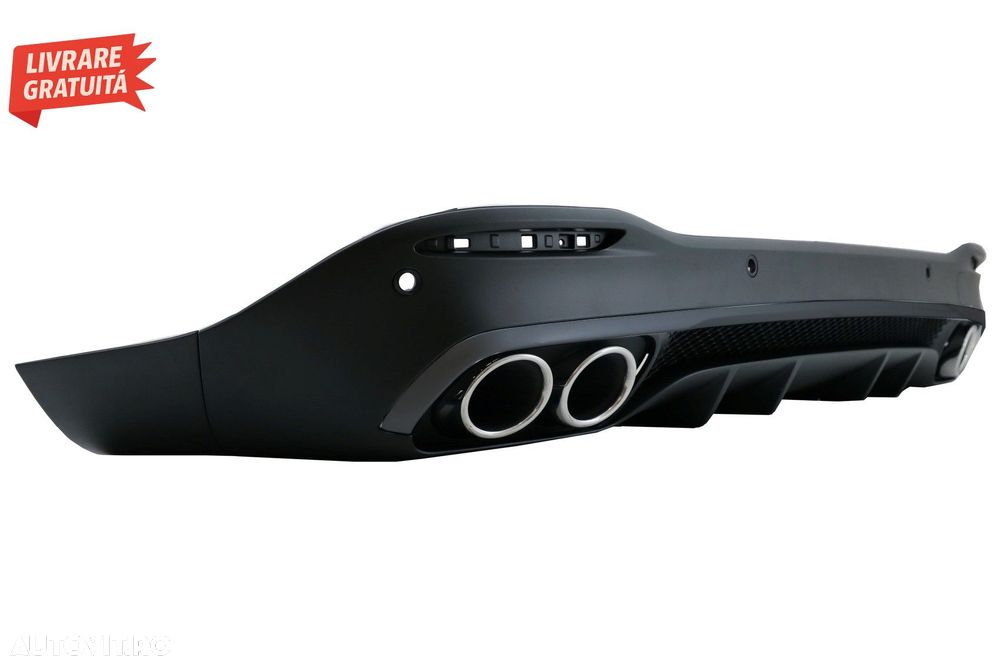 Difuzor Bara Spate cu Ornamente Evacuare Crom Mercedes GLE W167 SUV (2019-Up) GLE5- livrare gratuita - 3