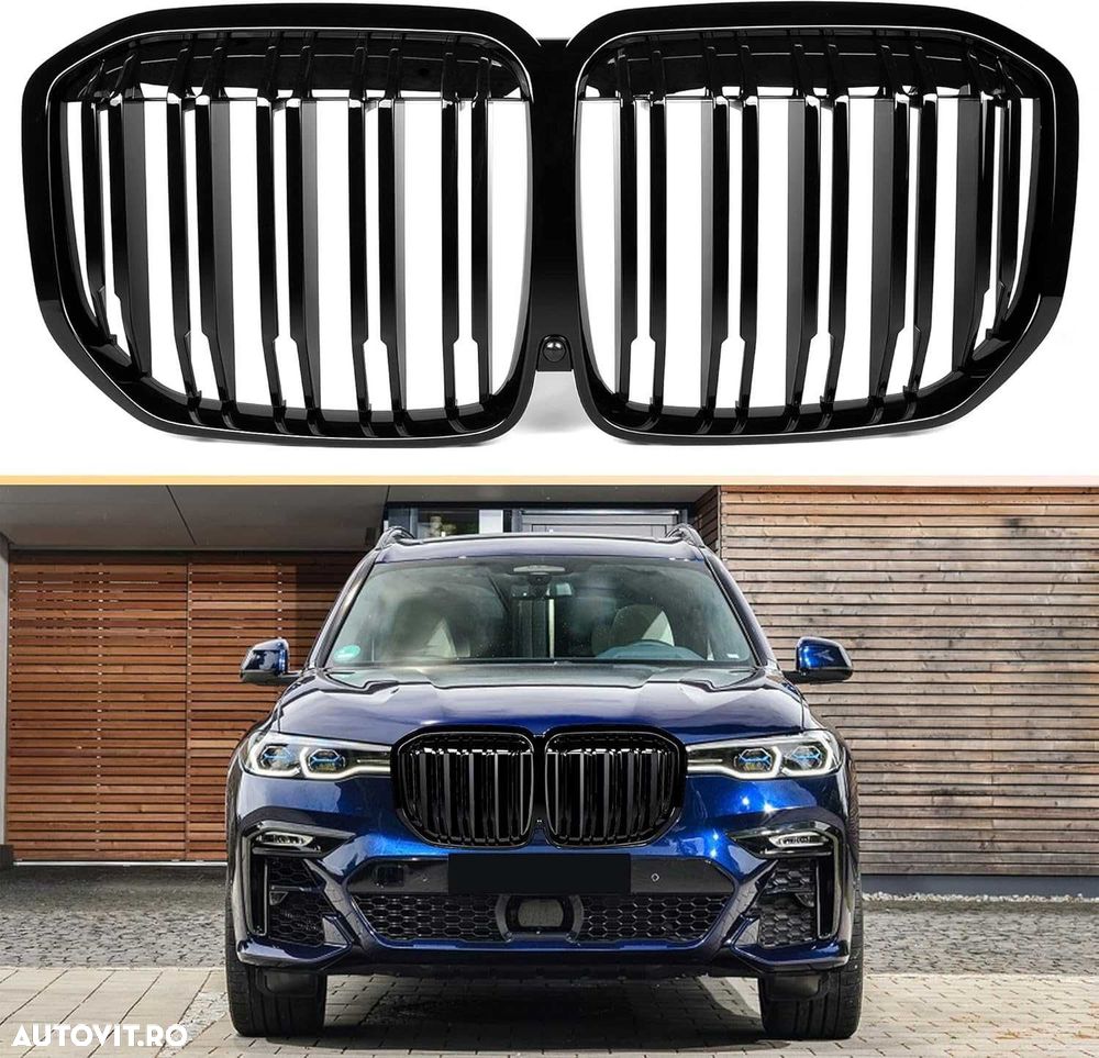 Grile Nari Duble M Design / Grila Centrala Dubla BMW X7 G07, 2019-2022 - 2