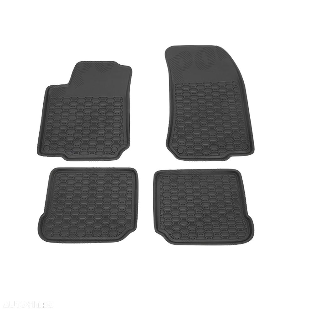 Set covorase auto din cauciuc Skoda Octavia 1 1997-2010; VW Beetle 1998-2010, Golf 4 1J 1997-2006, Bora 1998-2005; Seat Leon 1M1 1999-05.2005, Toledo 1M 1998-2005 , Audi A3 1996-2003, presuri tip tavita ma - 1
