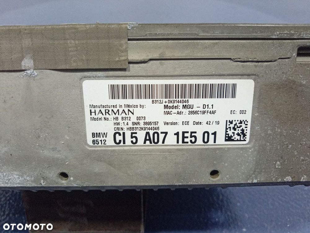 BMW X5 G05 CZYTNIK NAWIGACJI HIGH 3 MGU 5A071E5 - 10