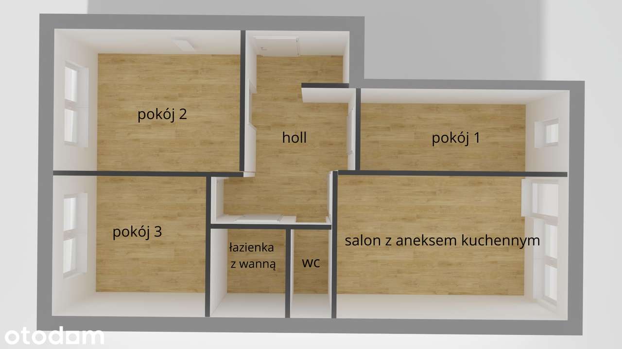 Apartamento T3, 61 m²