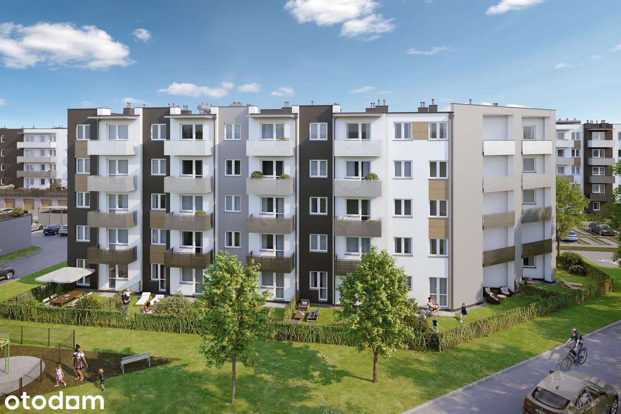 Klucze już we wrześniu, Mieszkanie dwupokojowe 38,78mkw balkon,F1/P1/4