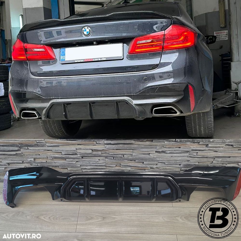 Difuzor Bara Spate compatibil cu BMW Seria 5 G30 G31 M5 Design - 1