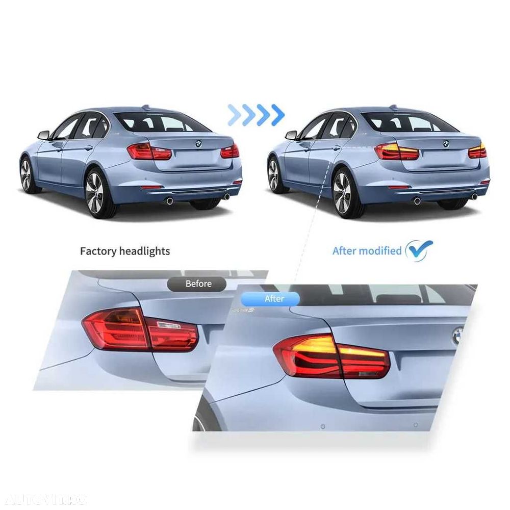 Stopuri Led BMW F30 Semnalizare Dinamica LCI Look VLAND - 6