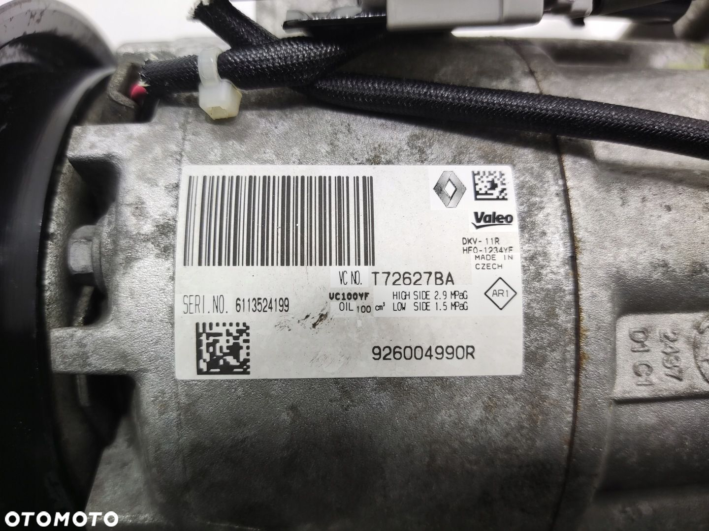 SPRĘŻARKA KLIMATYZACJI RENAULT CAPTUR I 1.5 DCI 2013-2016 926004990R - 6