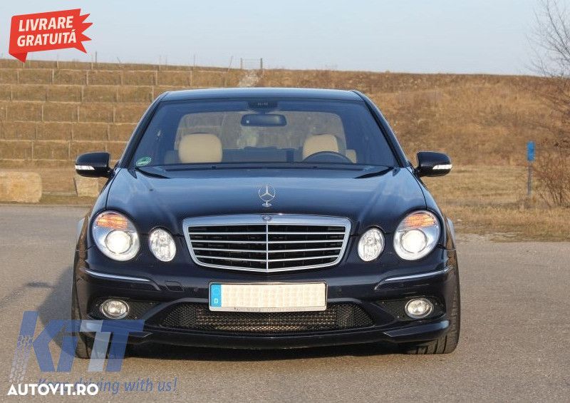 Grila Centrala Mercedes E-Class W211 (2006-2009) Facelift Design - 4
