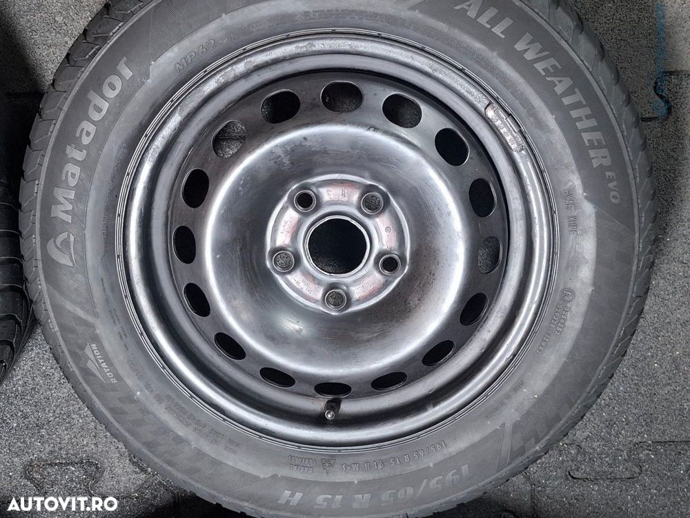 Jante de otel cu cauciucuri iarna 195/65 R15 VOLKSWAGEN CADDY IV Estate SAB, SAJ 2015 - 2020 2K0601027B - 3